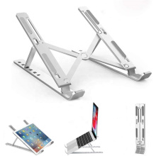 Suporte ergonômico de alumínio para laptop Suporte para computador portátil Riser ajustável Suporte para notebook para mesa de escritório